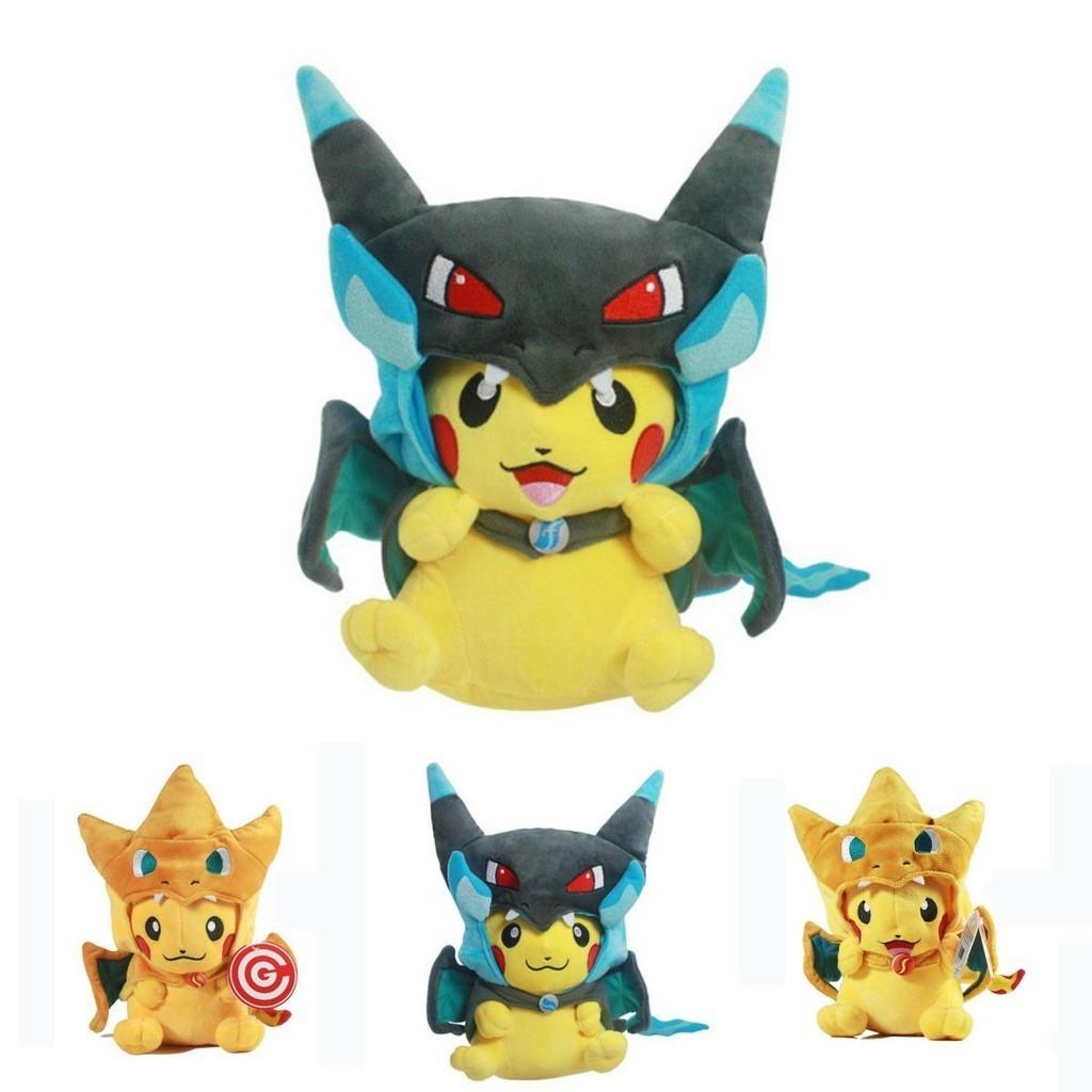 Pikachu Plush Cosplay Toys Mega Pokemon Cos Charizard Soft Stuffed Toy Kids