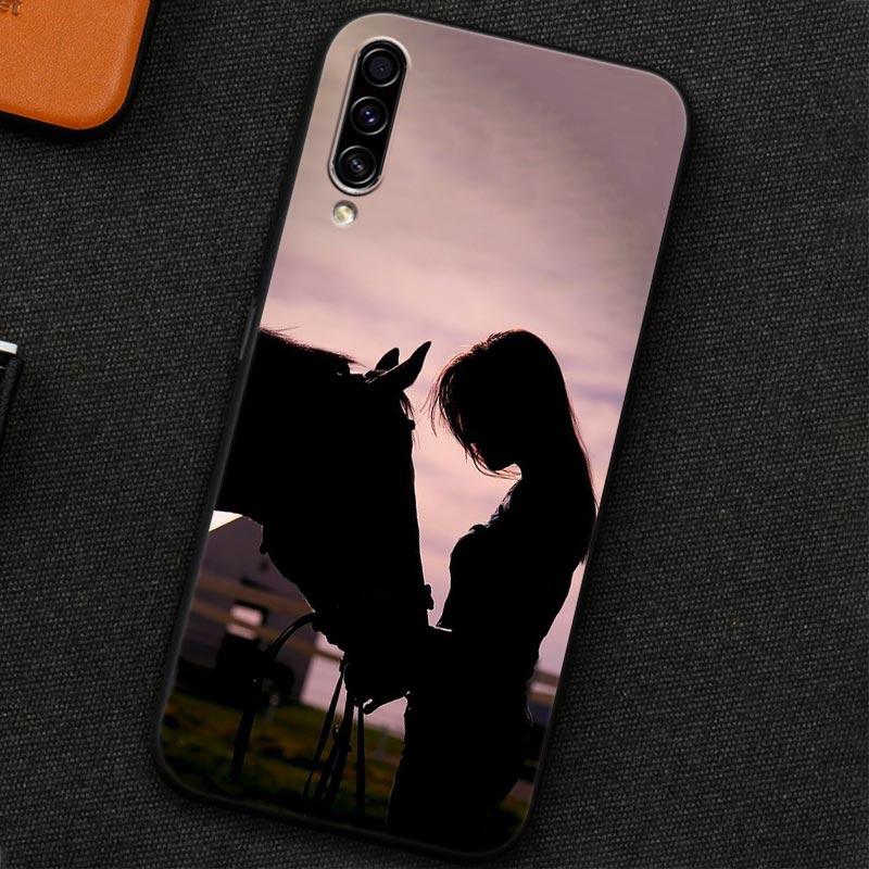 Custodia per Telefono Per Samsung Galaxy A30 A30S A50 S A20E A20 A40 A70 A10E Note 9 10 20 Ultra Cover Posteriore in Silicone Cavallo al Galoppo Animale