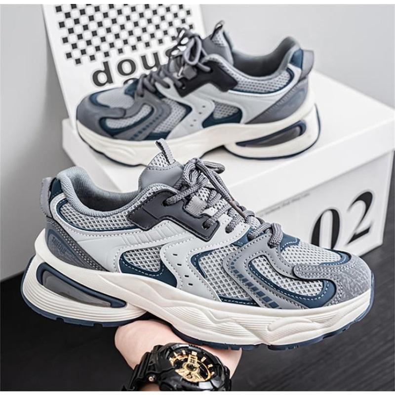 Men's Shoes Spring and Summer Mesh Breathable Soft Sole Non-slip Shock Absorption Student Running Casual Sports Shoes
