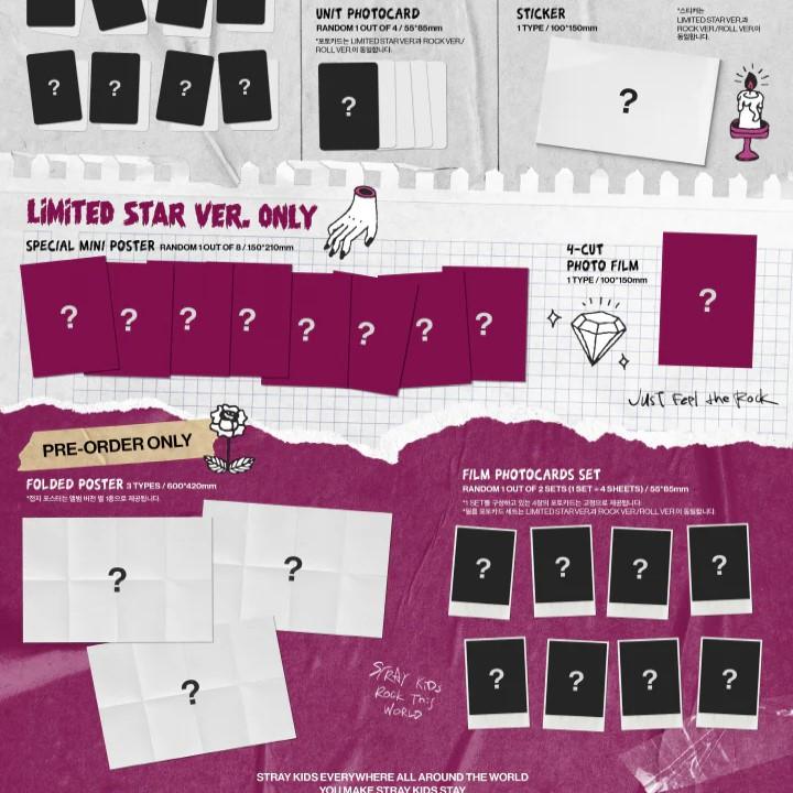 Stray Kids [ROCK-STAR] Minialbum LIMITED STAR Wersja w przedsprzedaży w zestawie, fotokarta AsiaPopGang w prezencie