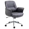 Swivel Computer Office Chair Mid Back Desk Chair for Home Study Bedroom, Charcoal Grey