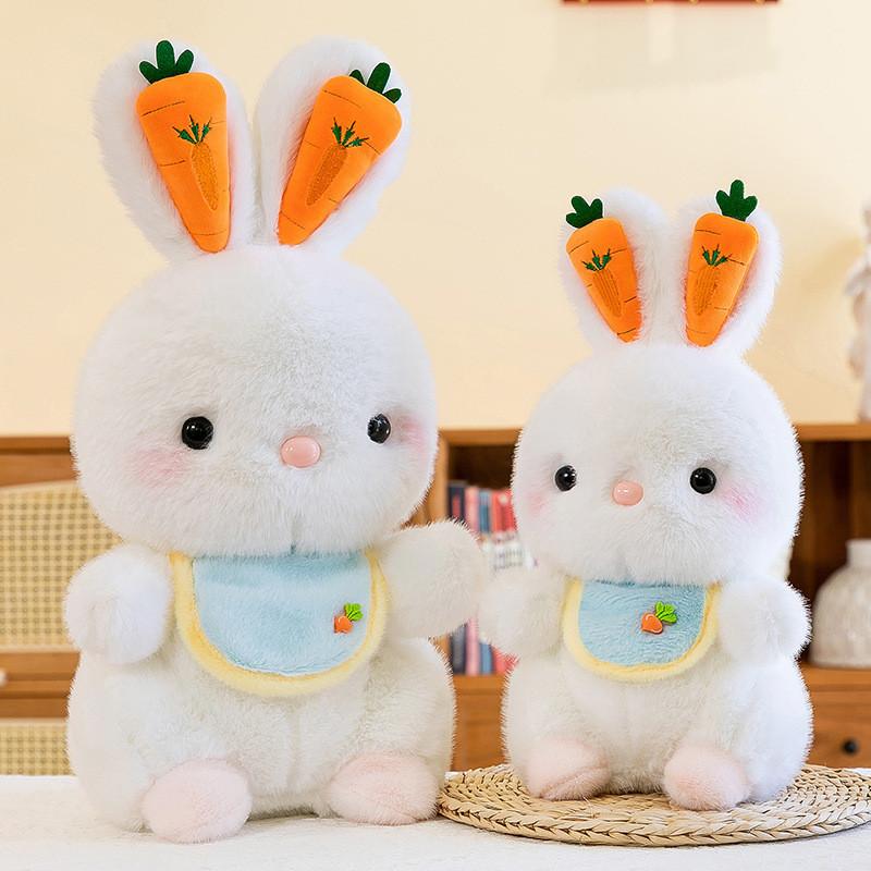 Cute Rabbit Plush Toy Soft Bunny Doll Children's Comforting White Rabbit Birthday Gift Wholesale