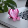 Heart Tabletop Decoration Love Figurine with Articulated Legs, 3D Printed Shape Statue, Legs for Home Office, Romantic Gift Valentine's Day