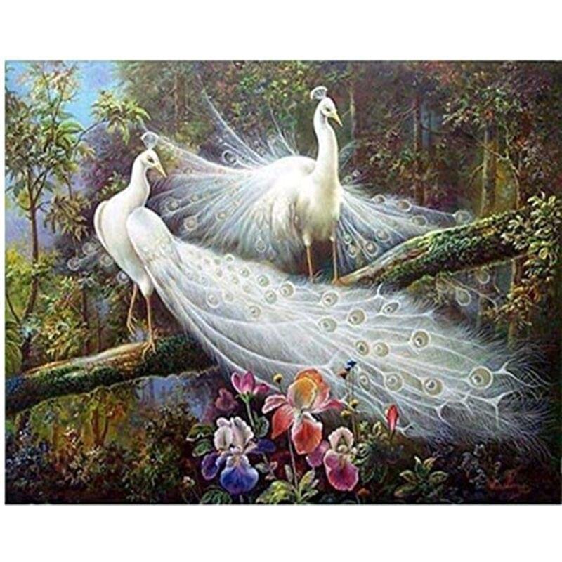 

5D Полный Круглый Алмазная Картина Зеленый Павлин Вышивка Крестом Животных Домашний Декор Мозаика Подарок Full Round 20x30CM