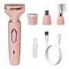 4-in-1 Women's Electric Shaver with USB Charging - Eyebrow Trimmer, Hair Removal for Sideburns, Underarms, Legs, and Bikini Area