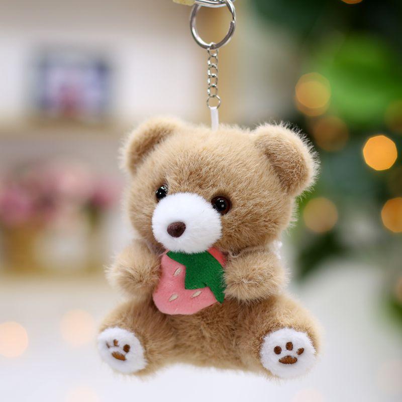 Cute Little Rabbit Pendant Plush Toy Teddy Bear Doll Bag Hanging Keychain Grab Machine Doll Goods