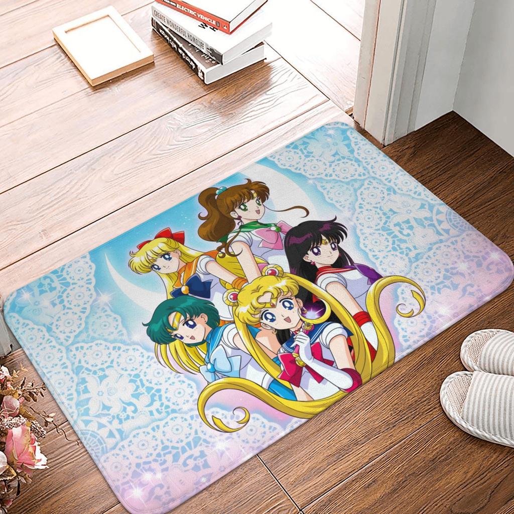 Anime Sailors Moons Doormat Anti-Slip Entrance Bathroom Kitchen Floor Door Mat Garage Rug Carpet Footpad