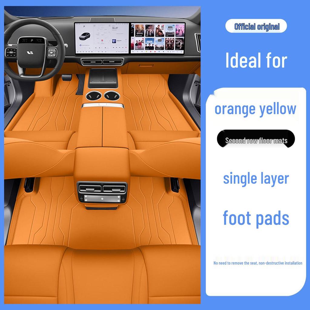 Ideal i6 Odorless Leather Full Coverage Floor Mats for Eco-Friendly Car Interior Protection