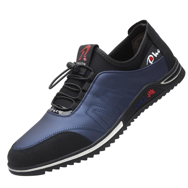 2025 new men's casual leather shoes men's shoes light and breathable trend Korean version trendy shoes board shoes