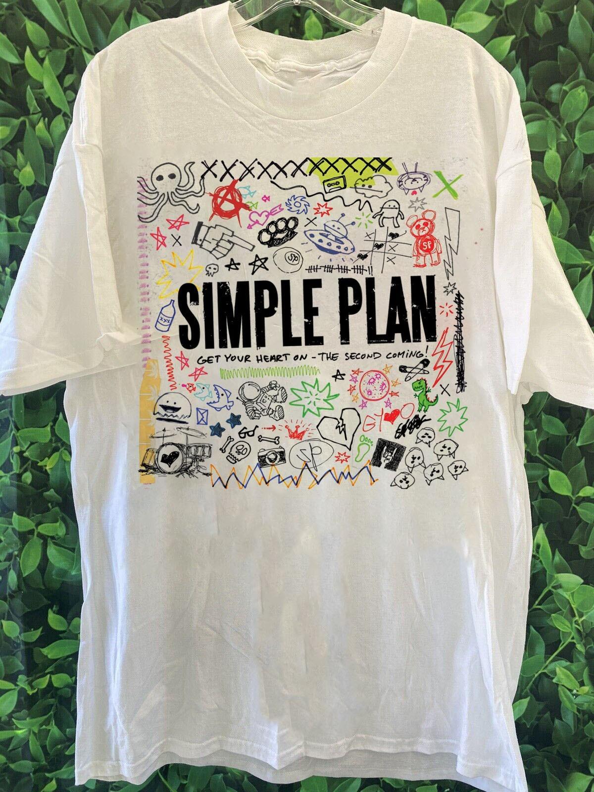 Vintage Simple Plan Band WHite Shirt Unisex Concert S to 5XL 2F978 S