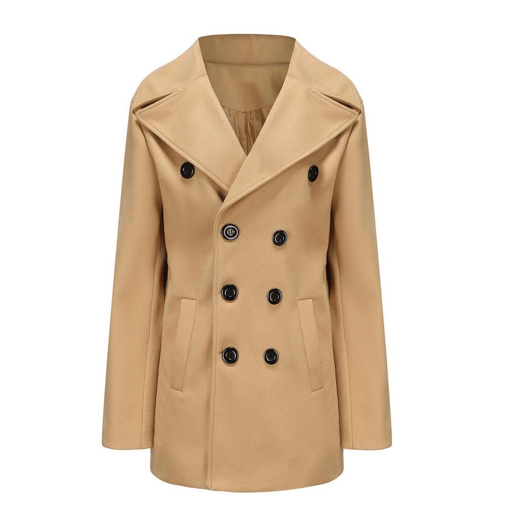 Men's Mid-length Wool Coat: European & American Style for Autumn/Winter