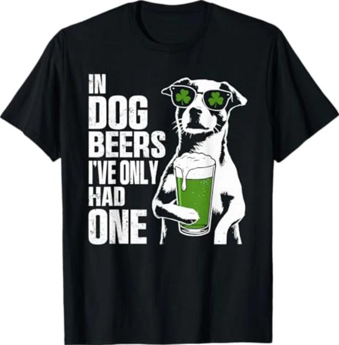 Dog Beer St Pattys Shamrock Funny St Patricks Day Tshirt S