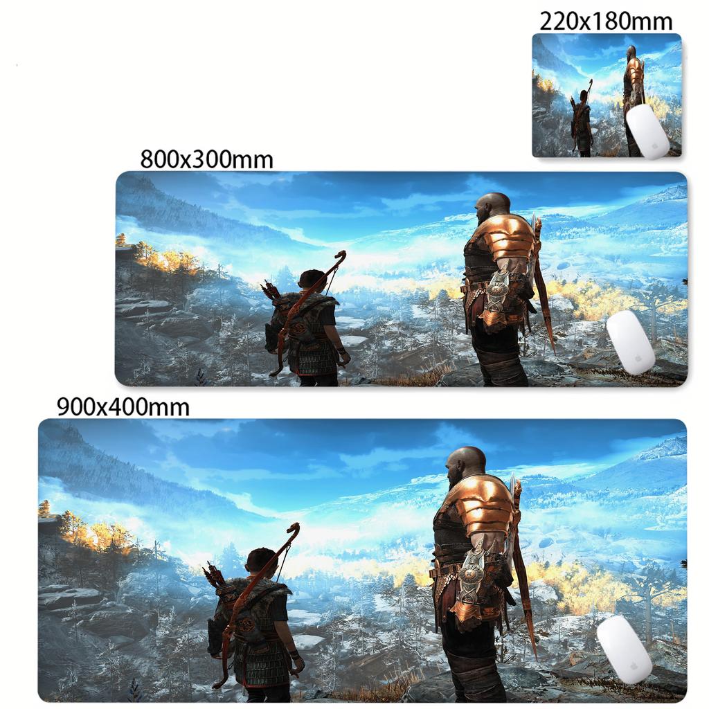 Game God of War Mouse Pad Anime Game Mousepad Computer Keyboard Desk Pads Office Carpet Laptop Mausepad Nonslip Base Deskmat