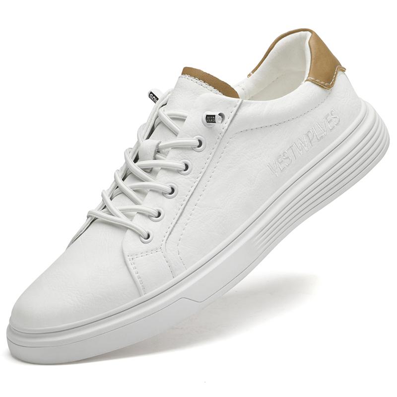 

Роскошные кожаные туфли, новые резинки, спортивная обувь для активного отдыха, толстая подошва, оксфорды, мужская повседневная обувь, модная обувь для походов на открытом воздухе 46 белый