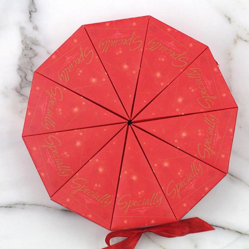 10 PCS/Lot Triangle Shape Wedding Party Favor Boxes Creative Chocolate Candy Storage Packaging Boxes Cake-shaped Sugar Boxes
