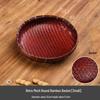 Handmade Retro Round Bamboo Basket: Multi-Purpose Storage, Winnowing Sieve, and Fruit Plate
