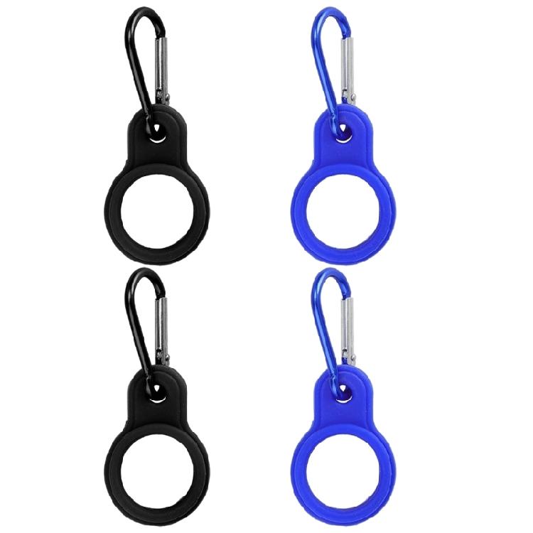 

4 Pcs Bottle Carrying Holder Silicone Hanging Buckle with Carabiner Belt Clip 1