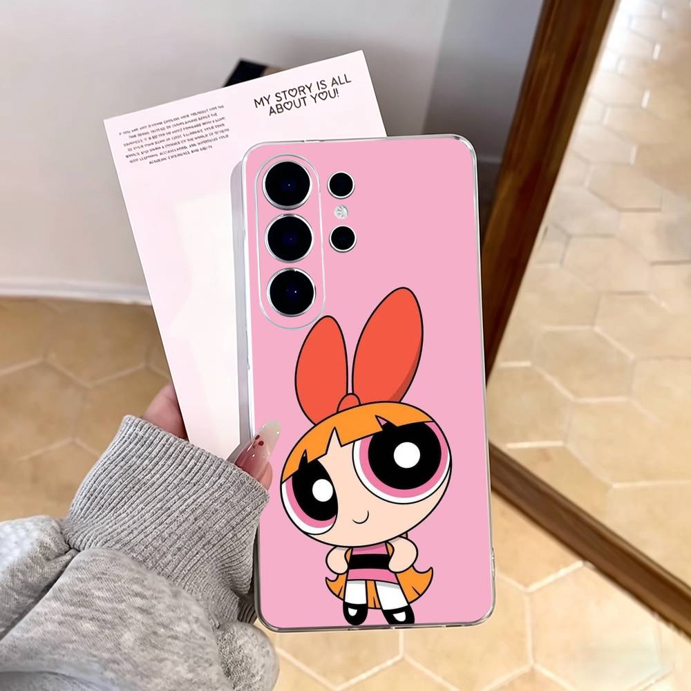P-Powerpuffs G-Girls Handyhülle Für Samsung S25,S24,S21,S22,S23,S30,Ultra,S20,Plus,Fe,Note,10,9,5G Transparente Hülle