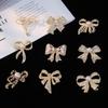 Brooch Scarf Buckle Alloy Diamond Studded Bowknot Korean Style Elegant Temperament For Women Daily Wear Gift