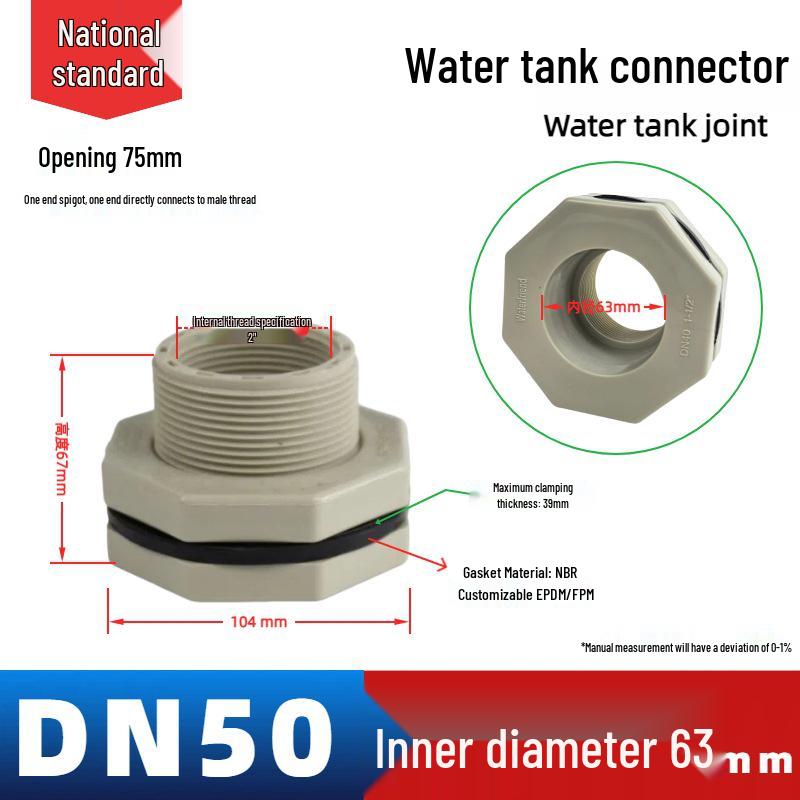 Water Friends UPVC Wassertank & Aquarien Zubehör: Rohr- und Eimerarmaturen für Wassertürme und Schwimmbäder