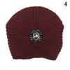 2016 New Fashion Ladies Metal Jewel Accessory Winter Warm gem Turban Soft Knit Headband Beanie Crochet Headwrap Women Hat Cap