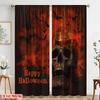 2pcs,2D Plane Printing Contemporary Curtains Skull (3) Versatile 100% Polyester (without Rod) Room Decor for Bedroom Living Room