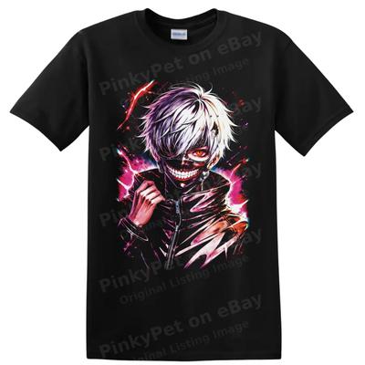 Ken Kaneki Tokyo Ghoul Anime T Shirt W Red Purple Horror Art Graphic Tee Gift