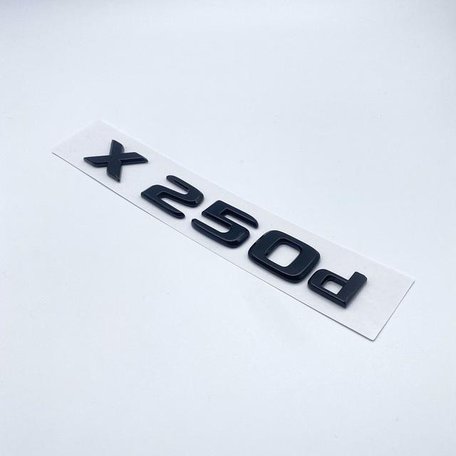 3D Glossy Black Letters X250d X350d 4Matic Etition 1 Emblem for Mercedes Benz X Car Fender Badge Trunk Nameplate Logo Sticker