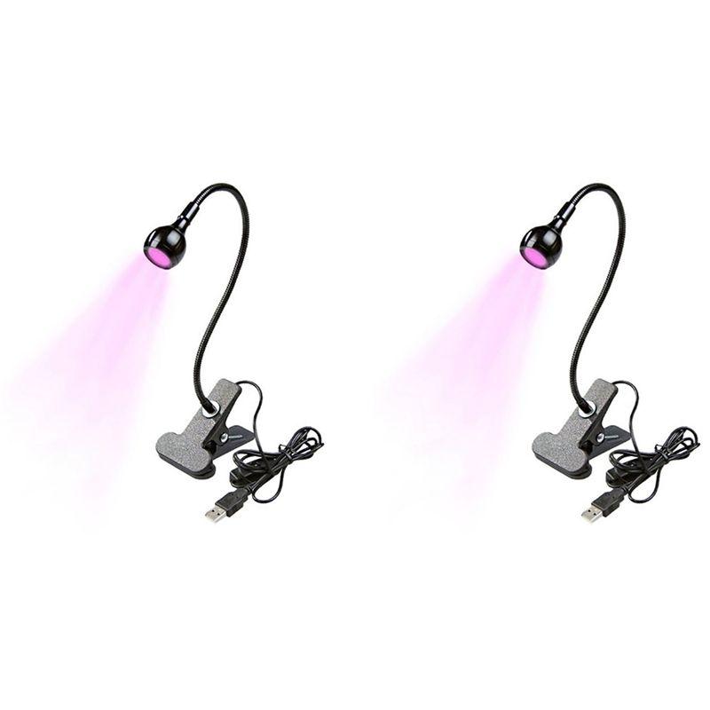 

ABJI-2X UV LED Nail Lamp - Mini LED Nail Lamp Gel X Lamp For Nails With Securing Clip Rotatable LED Light, Black чёрный
