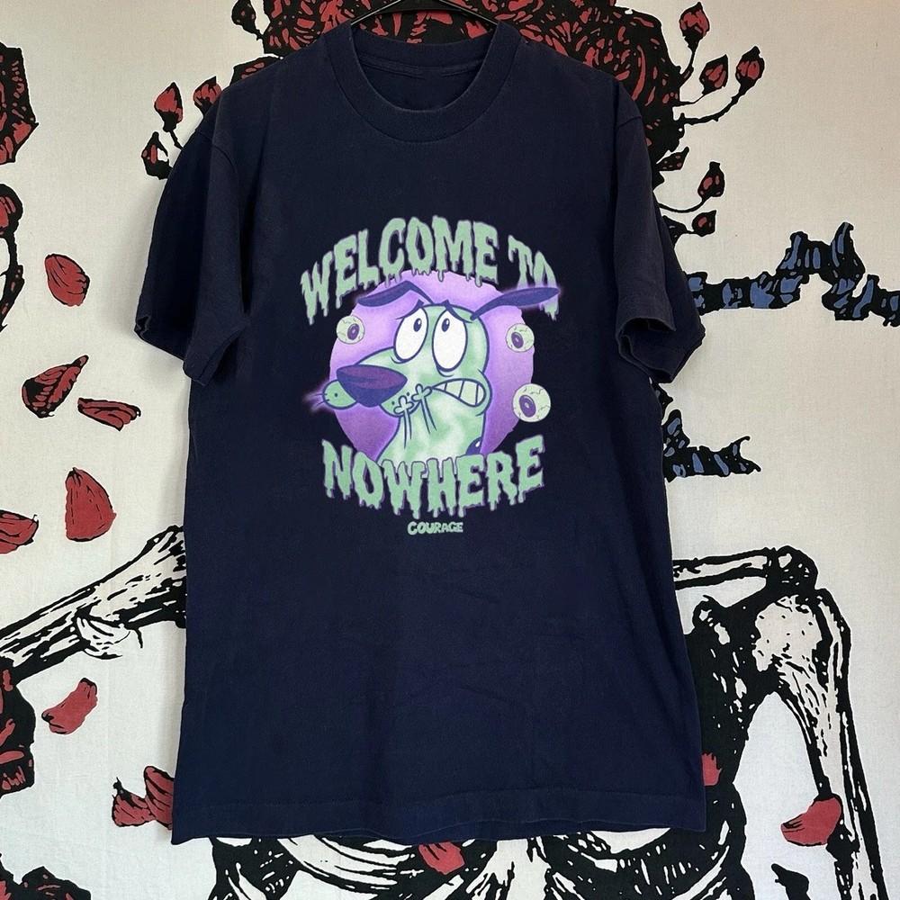 New Welcome To Nowhere Courage The Cowardly Dog Black S-5XL Shirt CM313 Unisex T-Shirt S
