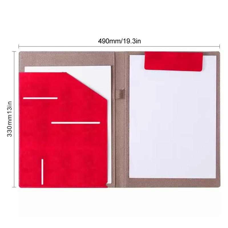 A4 Business Folder Leather Signing This Contract Clip Data Book File Storage Premium Durable Quality Useful Practical