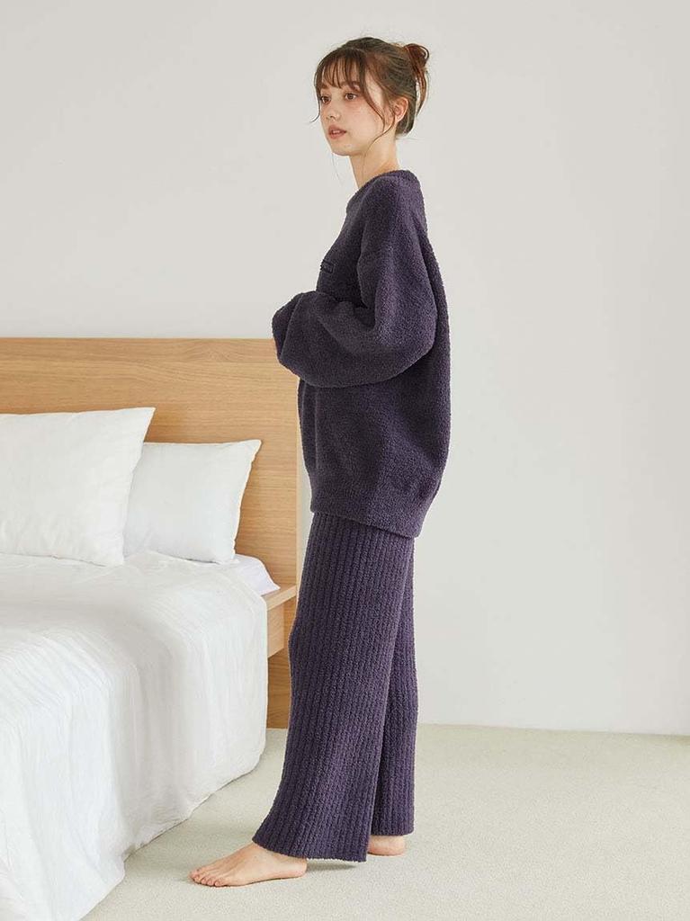 Gelato Pique Basic Powder Pullover and Long Pants Set NVY (PWNT245352) Women's
