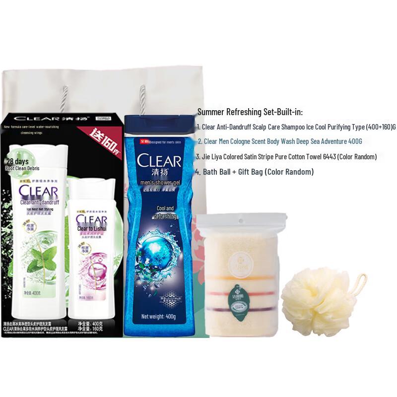 Clear Anti-Dandruff Cologne Scent 4-Piece Hair Care Gift Set