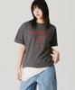 PEACE MAKER Vintage Florence Lily Short Sleeve T-Shirt (Charcoal)