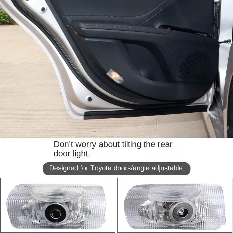 2026 New For Toyota Car Door LED HD Welcome Courtesy Shadow Projector Lamp Logo Light For Toyota Avalon Mirai  VVT-I 4WD Corolla
