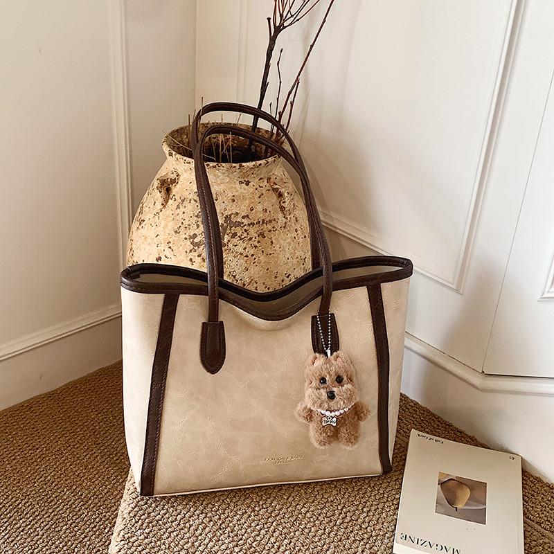 Sac Cabas Minimaliste Tendance Grande Capacité Pour Femmes En Matière PU Pour Un Usage Quotidien