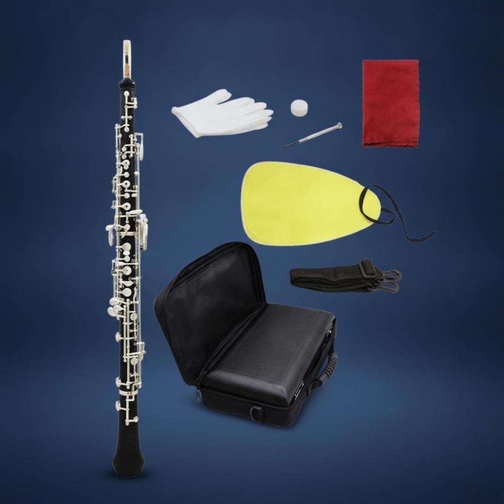 C Tone Oboes Synthetic Wood SemiAutomatic 22 Keys Woodwind Instrument for Beginners,