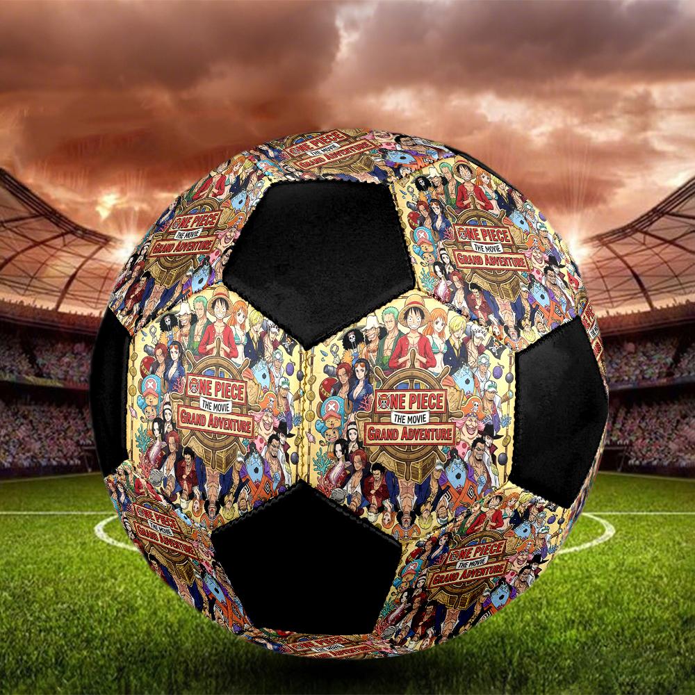1pc One Piece Football Soccer Ball Size 5 Indoor Soccer Ball Fashion Colorful  Backyard Game -Great For Sports Fans Gift HE72
