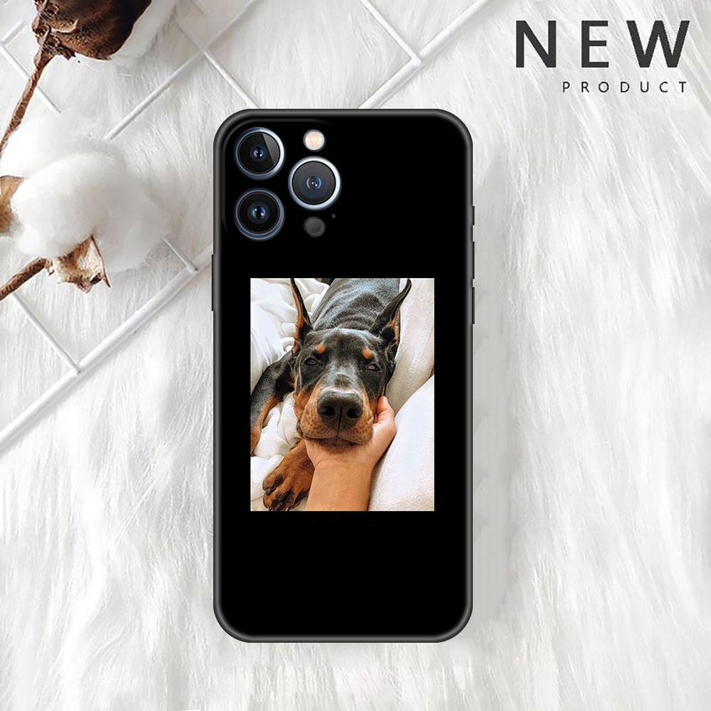 Pouzdro pro Apple iPhone 11 13 12 14 Pro 7 Plus XR X XS Max 6 6S 13Pro SE 2022 silikonový telefon Funda Animal Jezevčík Dobrman Pes
