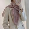 Fashionable Versatile Linen Scarf Thin Elegant Lace Scarf Breathable Sun Protection Silk Scarf Summer Spring Autumn for Women