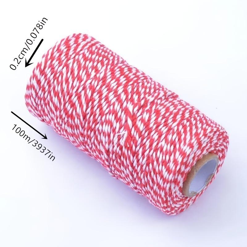 100m/3937inch DIY Cotton Rope Cotton Thread Hand-woven Cotton Thread Clothes Gift Packaging Rope Accessories Cotton Thread