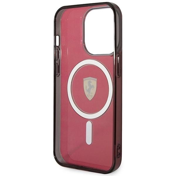 Ferrari Fehmp14Xurkr Case For Iphone 14 Pro Max 6.7 - Red Translucent Magsafe