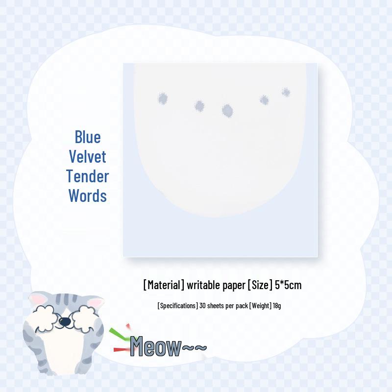 Yu Xian Cute Cat Cartoon Sticky Notes - Surprise Series for Students 30 Sheets