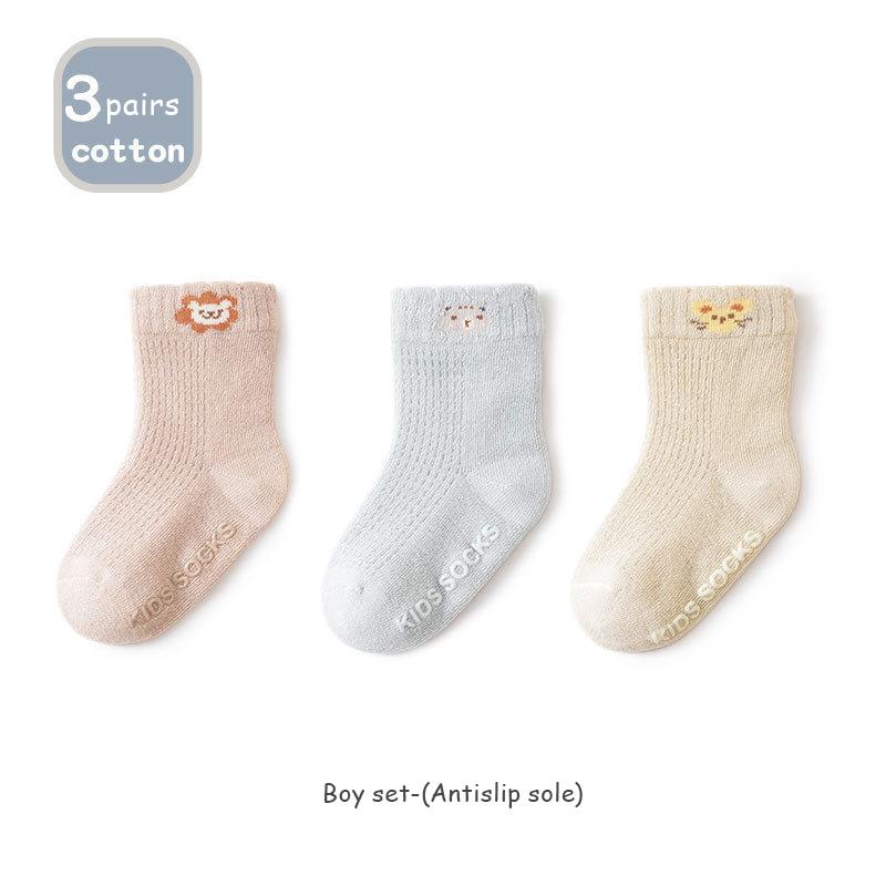 3 Pairs/Lot Baby Socks Summer Thin Kids Socks Soft Cottton Mesh Children Socks Solid Color Toddler Socks For Boys And Girls