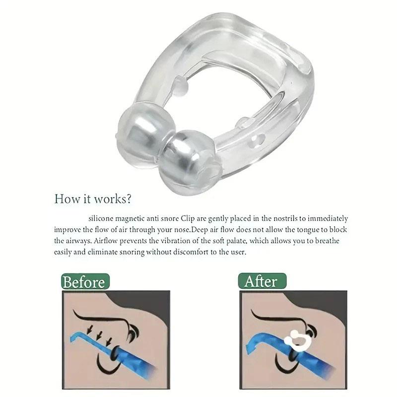 Magnetic Anti Snore Device Stop Snoring Nose Clip Easy Breathe Improve Sleeping Aid Apnea Guard Night Device With Case