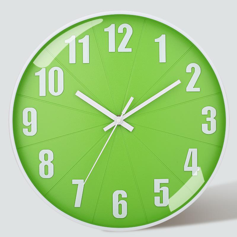 12 Inch 30CM Silent Wall Clock, Creative and Fashionable, Three-dimensional Digital Minimalist Clock for Home Living Room