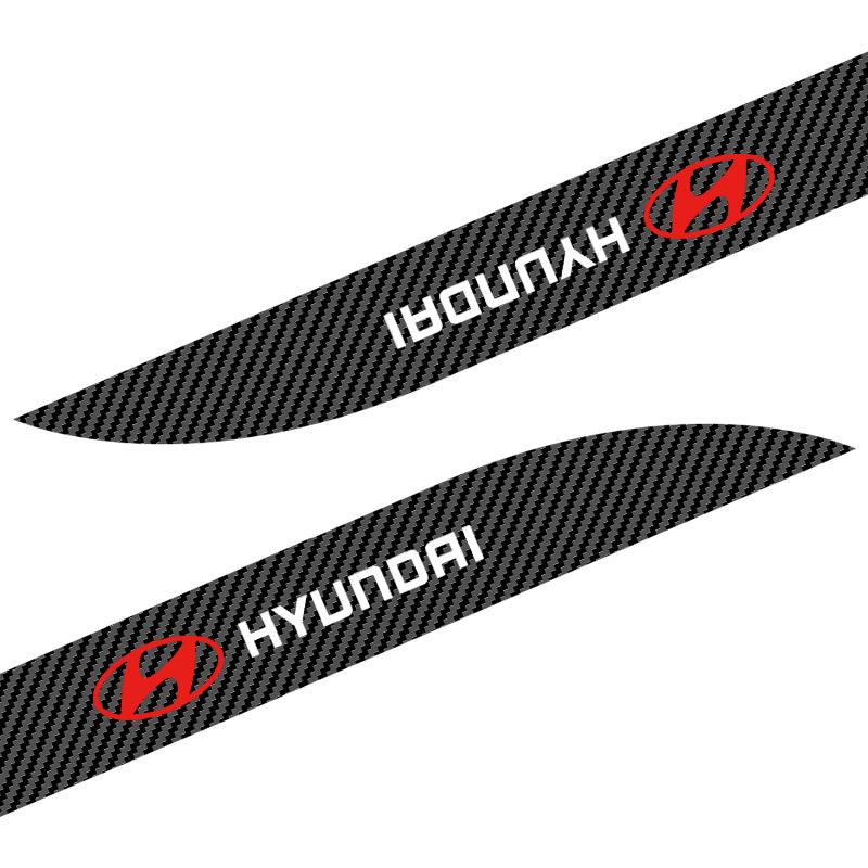 2ks/sada Prah bočního nárazníku auta Karbonové vlákno Ochrana karoserie 3D Samolepka Pro Hyundai Santa Fe Sonata Solaris Azera Creta I30 Ix25 IX35 Tucson