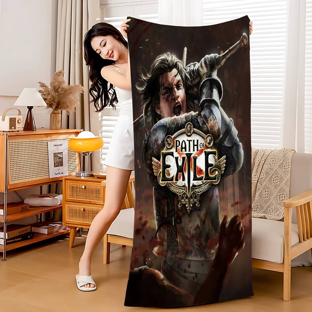 Game Path Of Exile Beach Towel Colorful Bath Towels For Girl Microfiber Quick Dry Sand Free Beach Yoga Spa Gym Pool