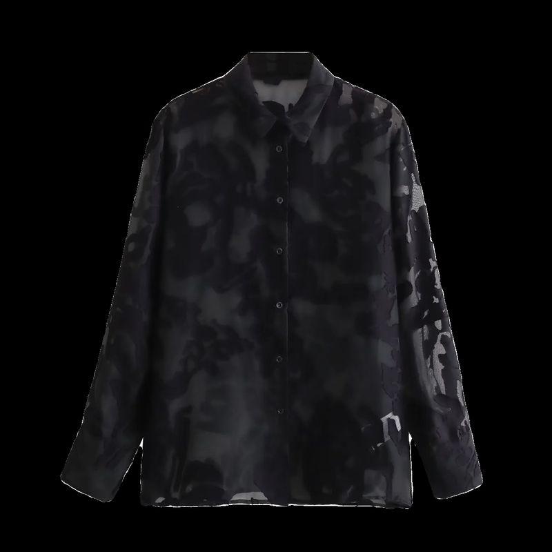 Jnleaog Autumn New Women's Clothing Fashion Style French Retro Patchwork Fabric Shirt 7484161 800