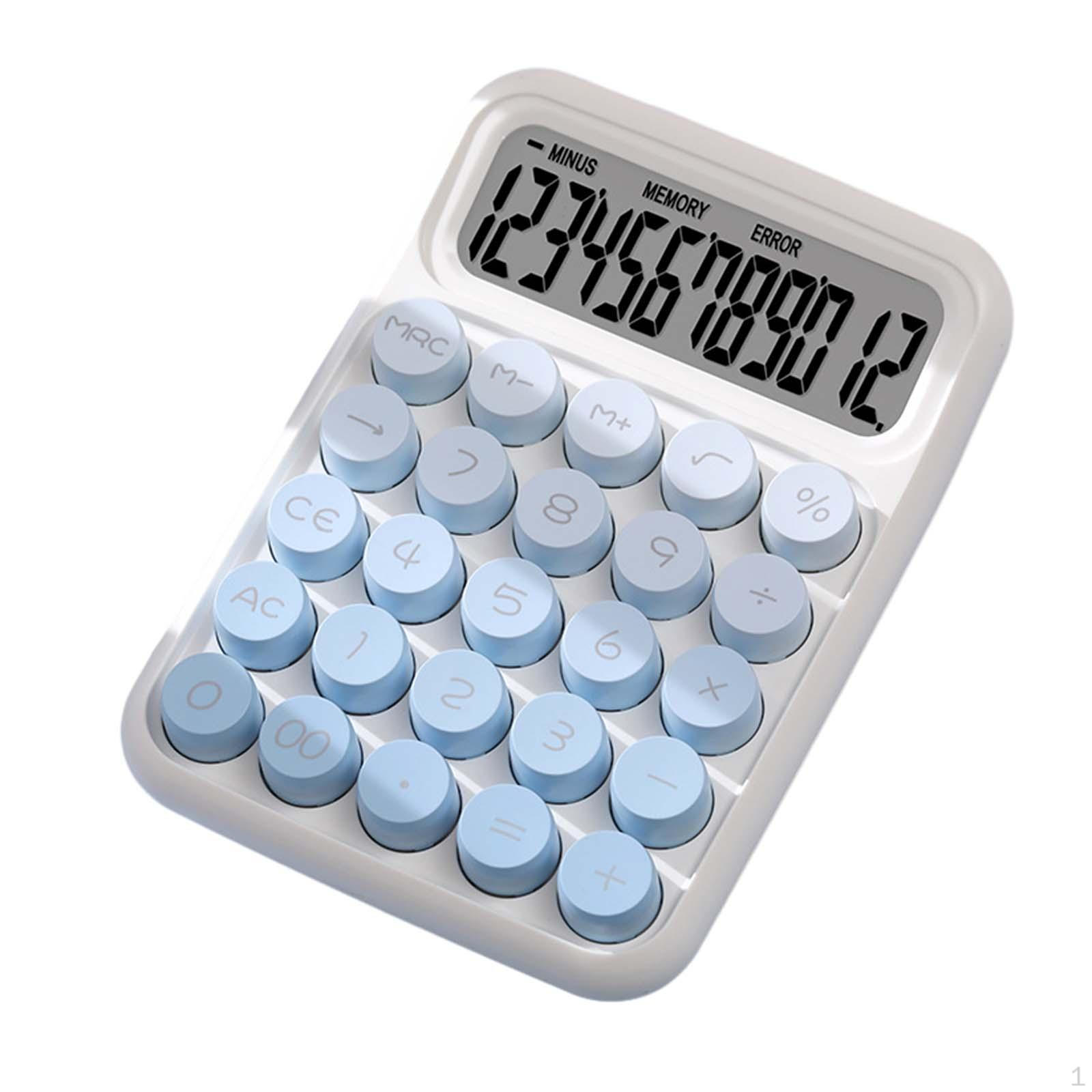 

12-значный настольный калькулятор с большими кнопками для использования в офисе Gradient Blue
